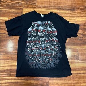 Vintage Y2K Anvil Skull Tshirt‎ Large